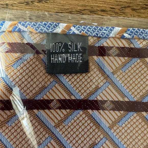 Handmade 100% Silk Pocket Square with Cufflinks NEW - Picture 4 of 5